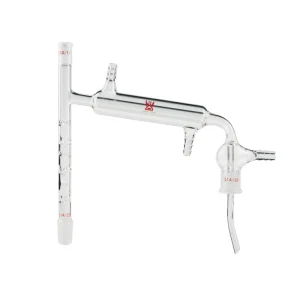 CS Labglass Micro distillation head with hanging thorns, Upper female joint 10/18,  Ohter joints 14/20, DISTILLATION HEAD, VIGREUX, MICRO, Borosilicate glass, CS-D141014