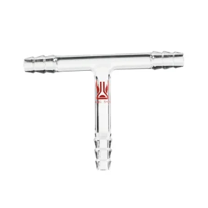 CS Labglass T-shaped three-way connecting pipe, T-shaped tee joint, Nozzle outer diameter φ9mm φ10mm, Borosilicate glass, CS-T12